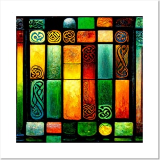 Celtic Stained Glass Posters and Art